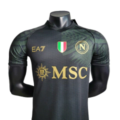 Camisa Napoli II 23/24 - Jogador EA7 Masculina - Preta com detalhes em verde en internet