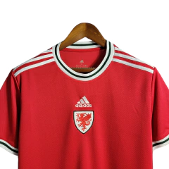 Camisa País de Gales Edição Especial 22/23 - Torcedor Adidas Masculina - Vermelha com detalhes em branco e verde - Skull Sports