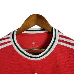 Image of Camisa País de Gales Edição Especial 22/23 - Torcedor Adidas Masculina - Vermelha com detalhes em branco e verde