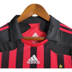Image of Camisa Retrô AC Milan I 2007/2008 manga longa - Masculina Adidas - Vermelha e preta