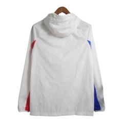 Jaqueta Corta-Vento Barcelona 23/24 - Branca com detalhes em vermelho e azul - comprar online
