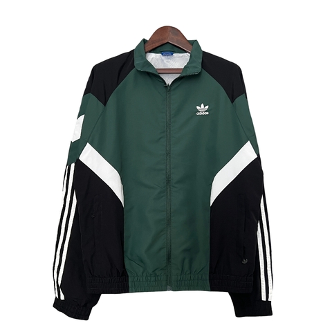 Jaqueta Corta-Vento Adidas Verde Preto Branco - comprar online
