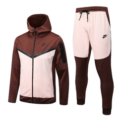 Conjunto Nike Tech Fleece Vinho e Salmão
