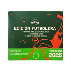 Minerva 6 Pack Futbolero + vaso - Beer Parade