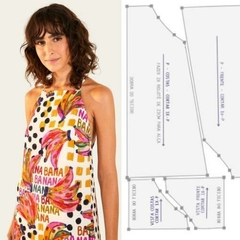 Molde blusa decote quadrado