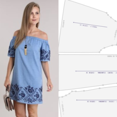 Molde vestido ciganinha