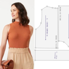 Molde blusa regata básica