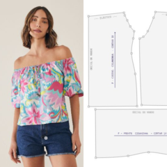 Molde blusa ciganinha