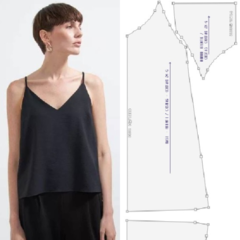Molde blusa alcinha básica