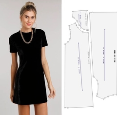 Molde vestido t-shirt