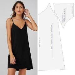 Molde vestido alcinha