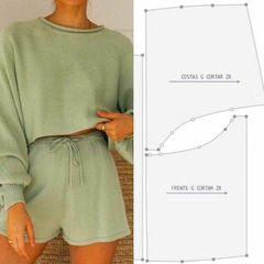 Molde short cós elástico