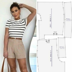 Molde short alfaiataria