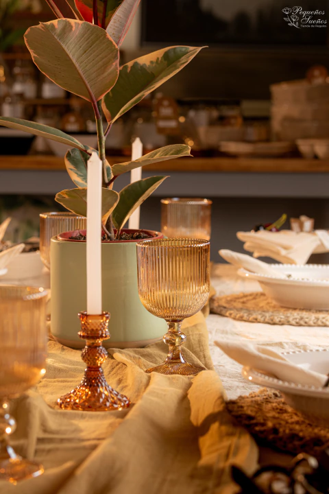 Copas de vidrio labradas color ambar. Precio por 6 unidades.

Medidas: 280 Ml.