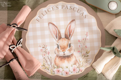 Platos de sitio de papel Pascuas x12 (2 modelos)