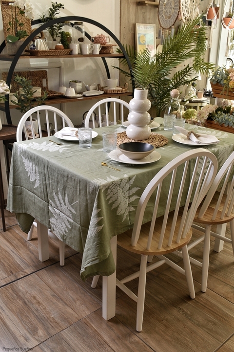 Mantel de Tusor Verde