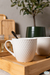 set tazas blancas x 2 cerámica