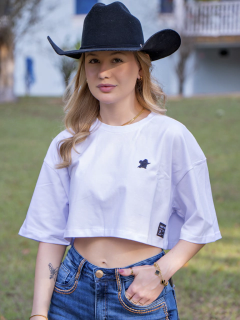 Cropped Indiao Algodao Cotton Premium com Elastano Confortavel - Basica