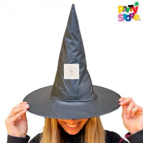 Gorro Bruja Clásico Negro Liso