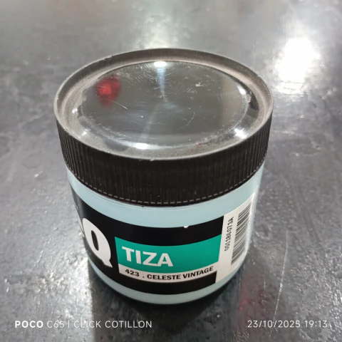 Pintura a la tiza eqarte celeste vintage n°423 x 200 cc
