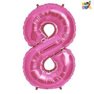 Globo Metalizado Chico 40 Cm - Rosa N.8