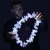 Collar Flores Hawaiian Blancas Led