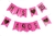 Banderín Mis 15 Años rosa fucsia con stamping