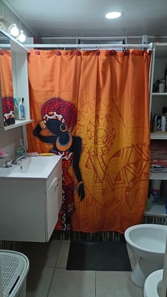 Cortina de Baño Mujer Africana - comprar online