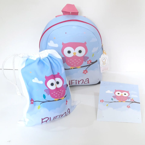 Mochila + kit Jardin completo "Buho"