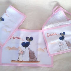 Set personalizado de tela , toalla algodon - Jump tu salto creativo
