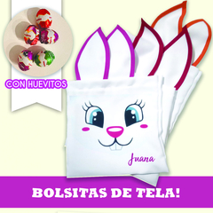 Bolsita de tela con orejas + huevitos - comprar online