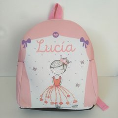 Mochila ilustrada Bailarina con coronita