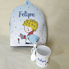 Mochila con taza y cuchara - comprar online