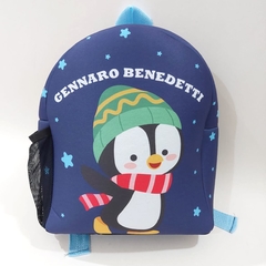 Mochila bolsillo personalizada Pinguino