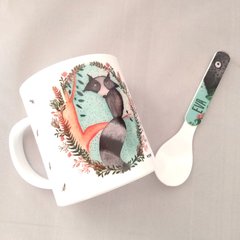 Taza y cuchara "Zorrito" - comprar online