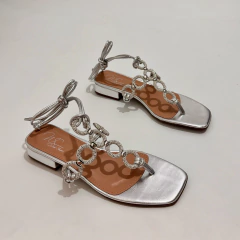 Sandália Mini Salto Prata - 13563 - comprar online