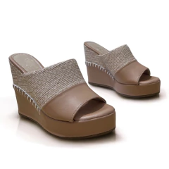 Sandália Plataforma Nude - 13740