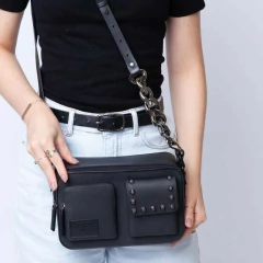 Bolsa Petite Jolie Move Preto/Grafite PJ11265 - comprar online