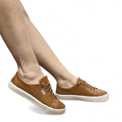 Tênis Casual Caramelo Cadarço Elástico - 13838 - West Shoes