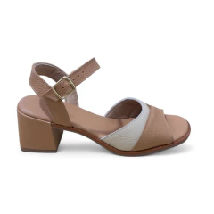 Sandália de Couro Caramelo/Nude/Bronze 13860 - comprar online