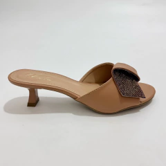 Sandália Open Mule Nude Brilho - 13502 na internet