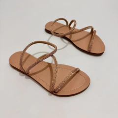 Rasteira Nude Pedraria - 13579 - comprar online