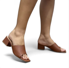 Sandália Open Mule Rafia Caramelo - 13746 - comprar online