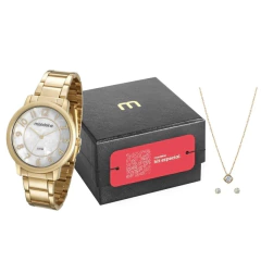 RG20 Kit Relógio Mondaine Dourado 53534LPMVDE1K1