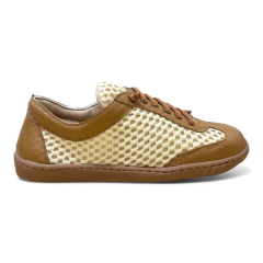 Tênis de Couro Caramelo - 13903 - comprar online