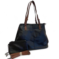 15003 Bolsa Grande Preta com Carteira