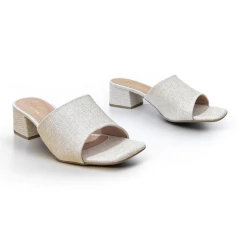 Sandália Open Mule Rafia Off White - 13745