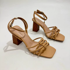 Sandália Nude Salto Tressê - 13599 - comprar online