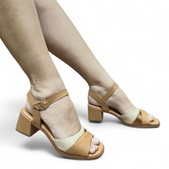 Sandália de Couro Caramelo/Nude/Bronze 13860 - comprar online