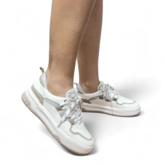 Tênis Branco Detalhes Avelã - 13831 - comprar online